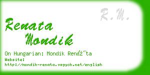 renata mondik business card